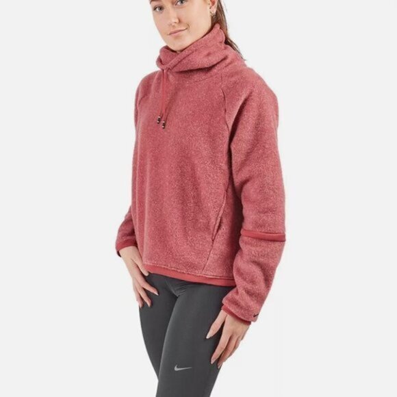 Nike Women’s Therma Cowl Training Top in Red - Picture 1 of 6